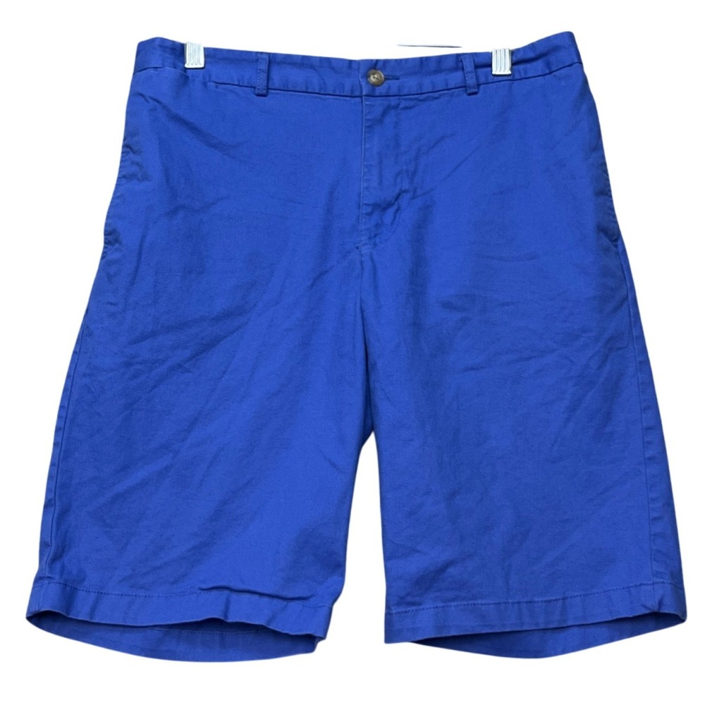 Polo Ralph Lauren Chino Shorts Womens 20 Royal Blue Flat Front Stretch PONY EUC